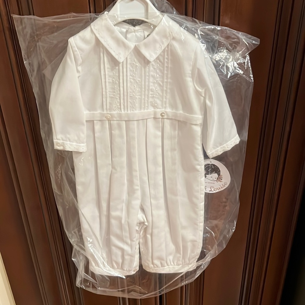 Sarah Louise Boy Baptism/christening outfit with hat